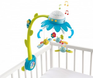Smoby Cotoons Flower Mobile ASST (110110) Blue Muzikālais karuselis bērnu gultiņai