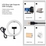Puluz 26cm Light + 1.1m Tripod Mount + Dual Phone Brackets USB 3 Modes Dimmable Dual Color LED Light Ring + Selfie Remote Control (PKT3070B)