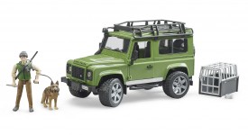 Bruder Land Rover Defender with forest ranger and dog (02587)