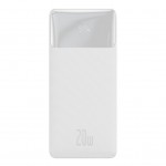 Baseus Bipow Fast Charge Power Bank 30000mAh 20W white (Overseas Edition) + USB-A - Micro USB 0.25m cable white PPBD050402