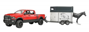 Bruder Ram 2500 Power Wagon with Horse Trailer and Horse (02501)