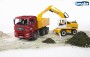 Bruder MAN TGA Construction Truck and Liebherr Excavator (02751)