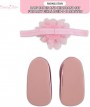 Rising Star Girls Toddler Metalic Shoes and Headband Gift Set, Pink, 6-12 Months (GNX88089AZ2)
